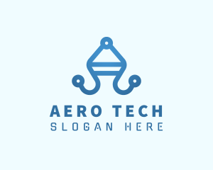 Tech Circuit Letter A logo design