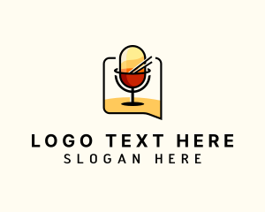 Message - Food Podcast Streaming logo design