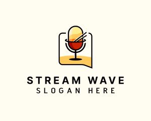 Streaming - Food Podcast Streaming logo design