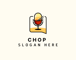 Message - Food Podcast Streaming logo design