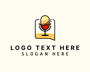 Communication - Food Podcast Streaming logo design
