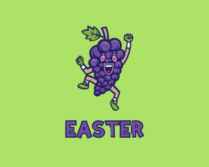 Healthy Diet - Happy Grape Bunch logo design