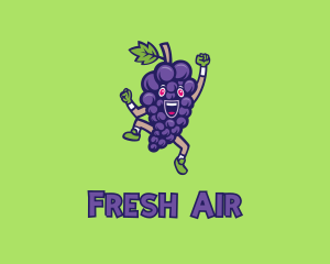 Happy Grape Bunch logo design