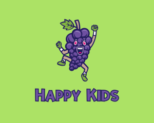 Happy Grape Bunch logo design