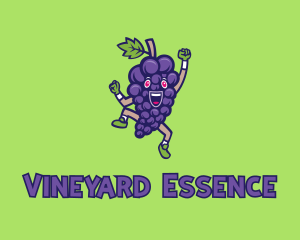 Happy Grape Bunch logo design