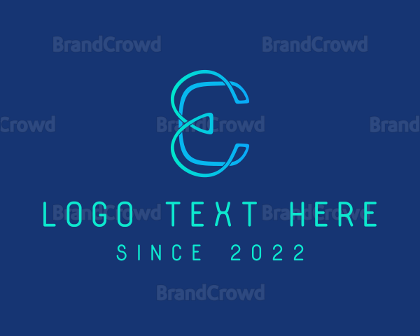 Digital Startup Letter E Logo