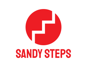 Red Steps Circle logo design