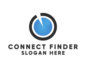 Finder - Blue Pie Chart logo design