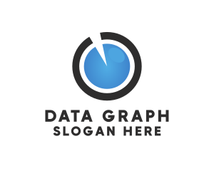 Blue Pie Chart logo design