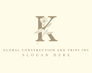 Elegant - Elegant Floral Letter K logo design