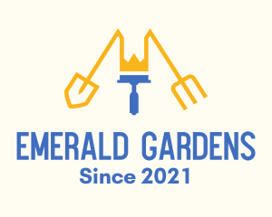 Royal Crown Gardening Tools  logo design