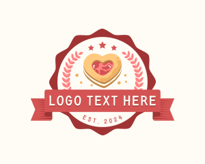 Bakeshop - Heart Cookie Pastry logo design