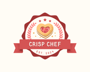 Heart Cookie Pastry logo design