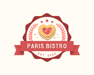 Heart Cookie Pastry logo design