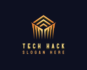 Luxury Cube Tech logo design