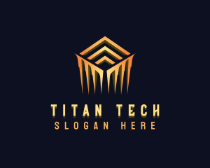 Luxury Cube Tech logo design