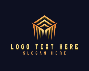 Luxury Cube Tech logo design