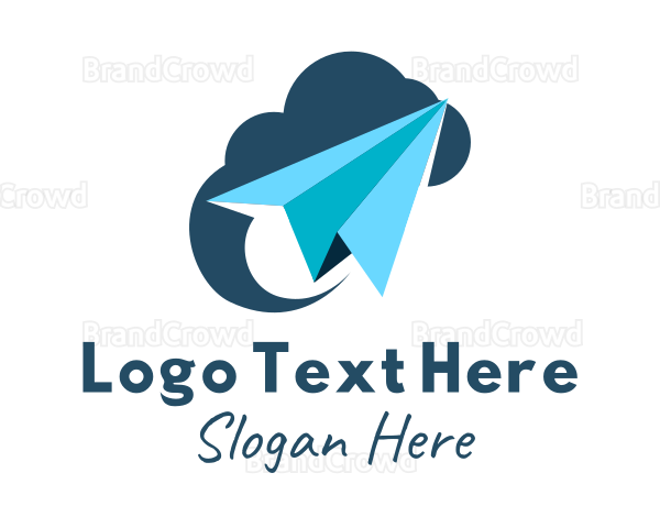 Paper Plane Cloud Logo