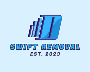 Removal - Modern Moving Letter D Business logo design