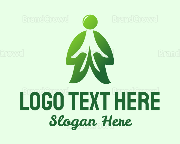 Green Eco Man Logo