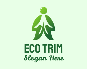 Green Eco Man logo design