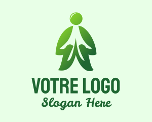 Save The Earth - Green Eco Man logo design