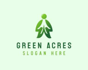 Green Eco Man logo design