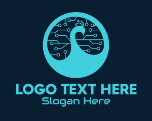 Telecommunications - Cyber Tech Peacock logo design