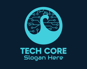 Cyber Tech Peacock  logo design