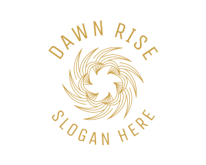Dawn - Sun Grass Emblem logo design