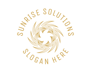 Dawn - Sun Grass Emblem logo design
