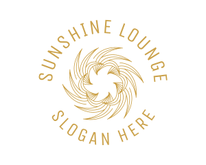 Sun Grass Emblem logo design