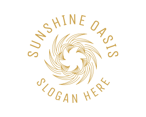 Sun Grass Emblem logo design