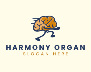 Organ - Running Smart Brain logo design