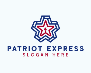 Patriotic Star Torch logo design