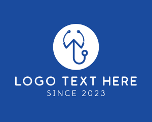 Medical Stethoscope Letter W logo design
