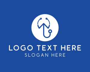 Medical Stethoscope Letter W Logo