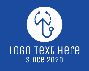 Physical Examination - Medical Stethoscope Letter W logo design