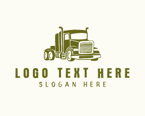 Dispatch - Freight Trailer Truck Transport logo design