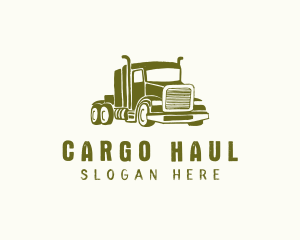 Freight Trailer Truck Transport logo design