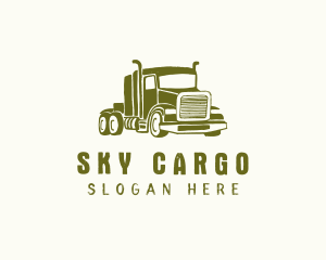 Freight Trailer Truck Transport logo design