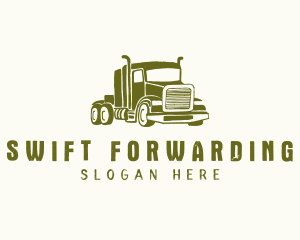 Freight Trailer Truck Transport logo design