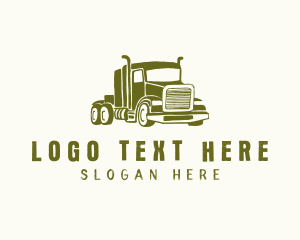 Transport - Freight Trailer Truck Transport logo design