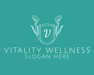 Flower Shield Wellness Spa logo design