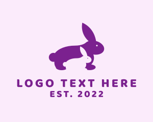 Green Bunny - Rabbit Kit Baby logo design