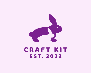 Kit - Rabbit Kit Baby logo design