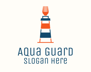 Lifeguard - Fork Lighthouse Restaurant logo design