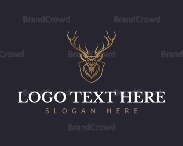 Wildlife Deer Antler Logo