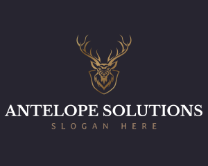 Wildlife Deer Antler  logo design