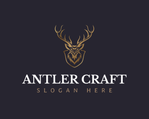 Wildlife Deer Antler  logo design